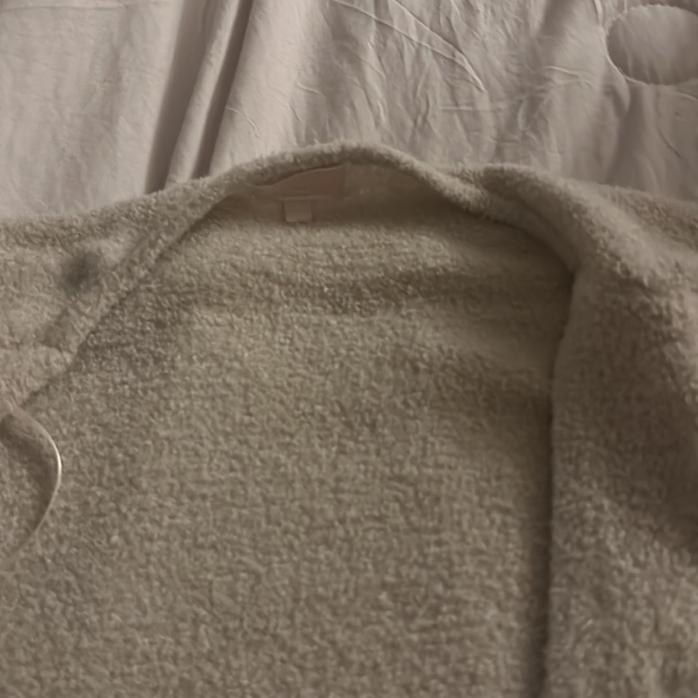 Cropped-Ish Fuzzy Button Up. - image 2